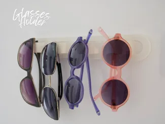 Wall-Mounted Sunglasses & Glasses Holder – 4 Pair