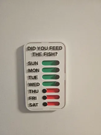 Feed the fish task reminder slider