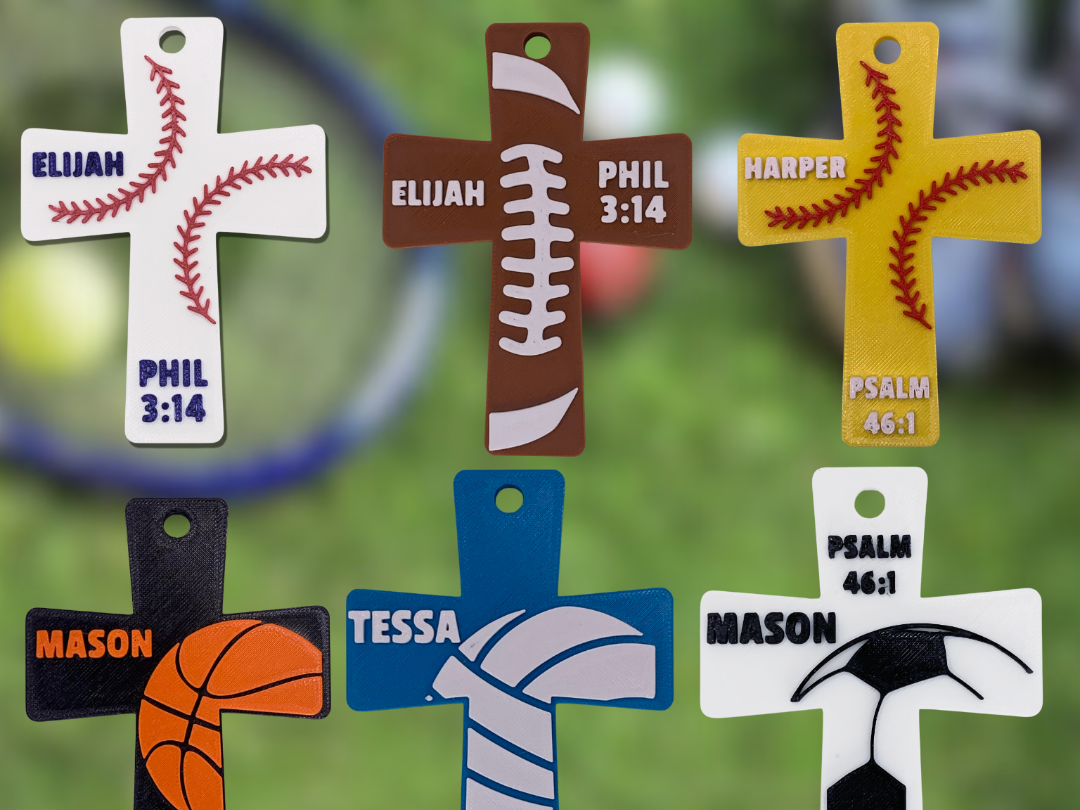 Inspirational Cross Sports Bag Tags