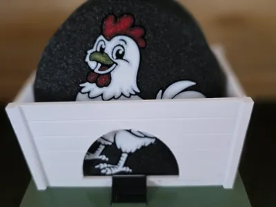 Chicken coaster and coup holder