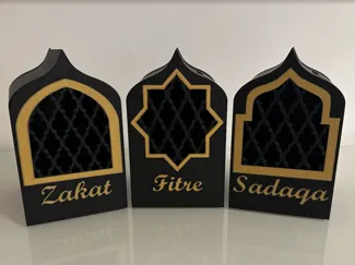 Islamic Donation Box Set – Sadaqa, Zakat, Fitre