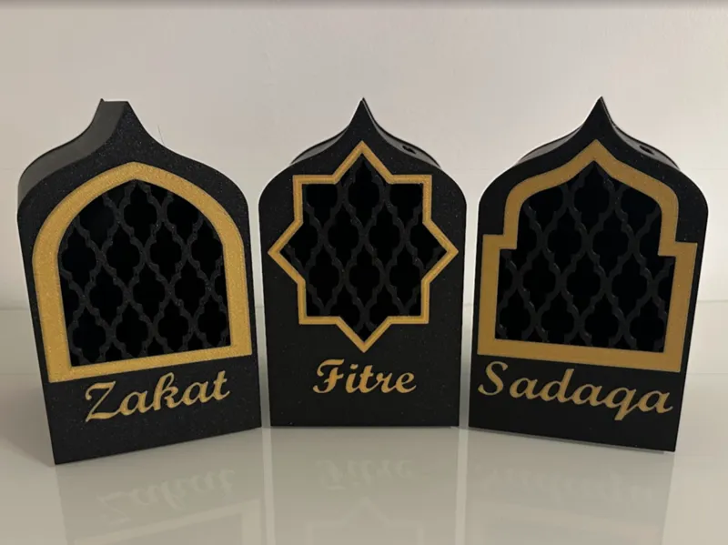 Islamic Donation Box Set – Sadaqa, Zakat, Fitre