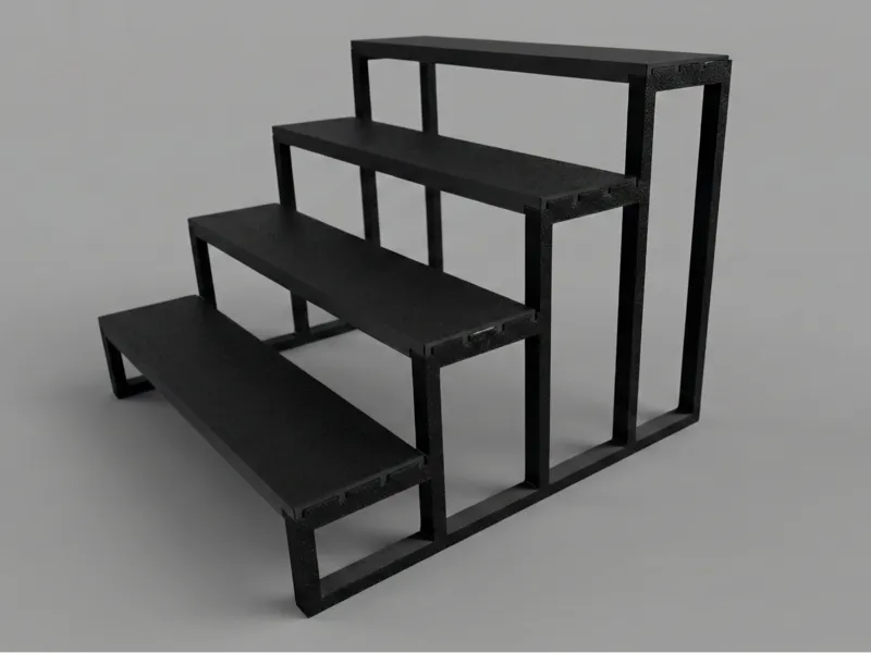 Modern Step Display Shelf for Collectibles