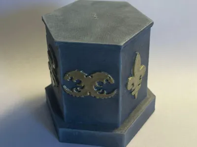 Hexagonal Grimdark plinth - 40k trophy stand