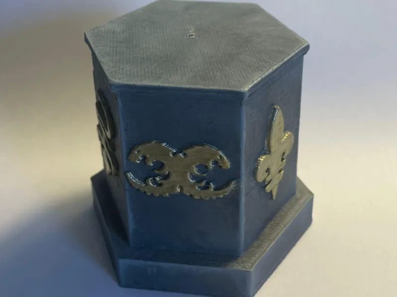 Hexagonal Grimdark plinth - 40k trophy stand