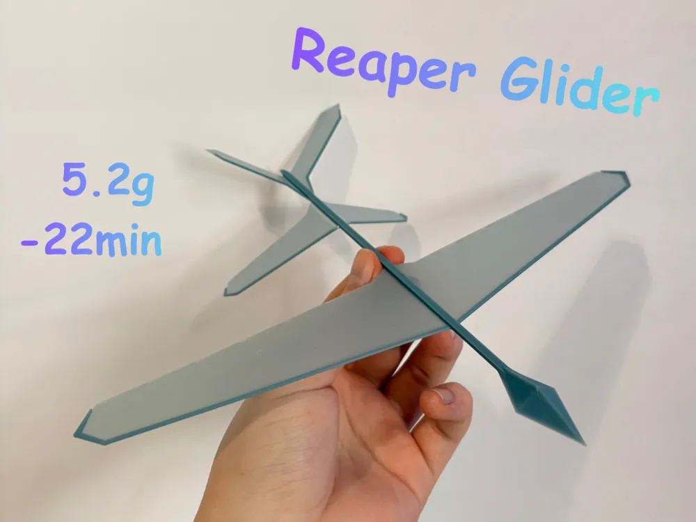 Lightweight Reaper Glider - 5g Print in Place - Free 3D Print Model ...