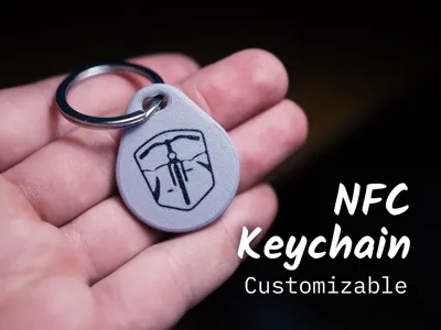Customizable NFC Tag Keychain (Text + Logo)