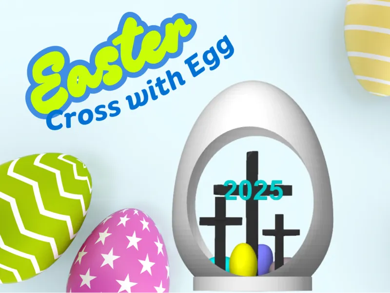 2025 Easter Egg with Cross