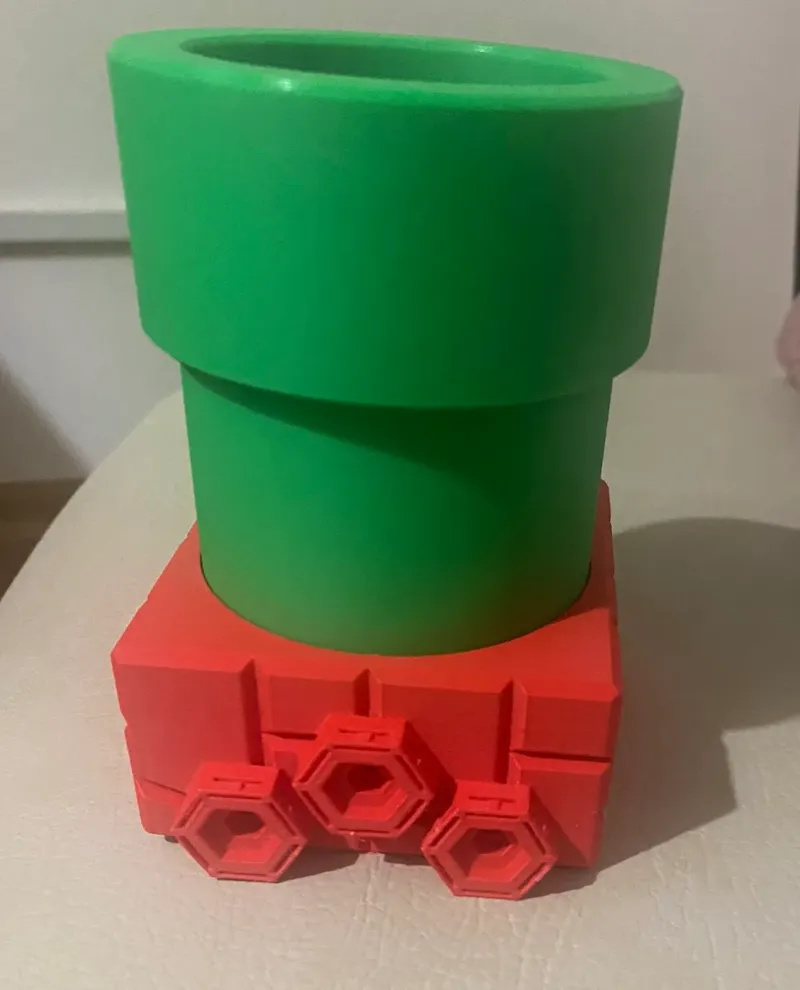 Super Mario Bros Pipe Pencil Holder - Honeycomb Storage Wall HSW remix