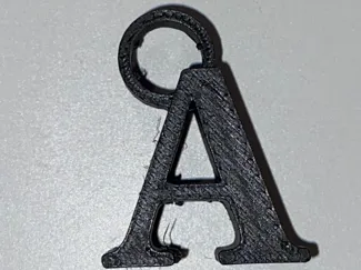 Letter A keychain