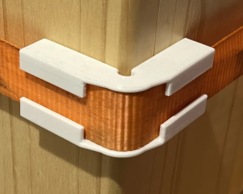 Corners clamp for cargo straps multi angles 26mm