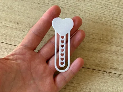 Valentine's day Heart Bookmark