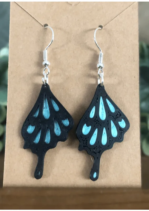 Butterfly Wing Earrings - 9 Different Styles view 2