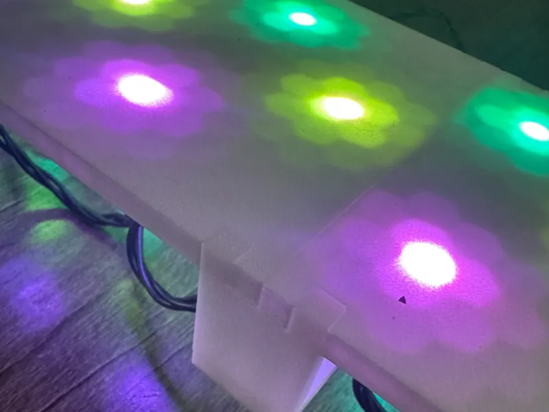 twinkly christmas light grid