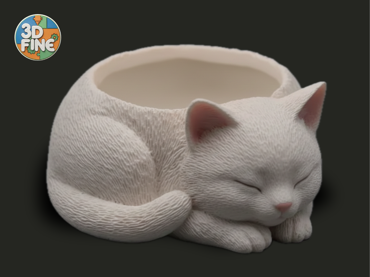 Sleepy Cat Succulent Planter & Desk Tidy