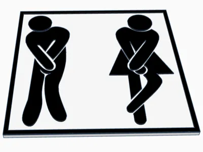 Toilet sign