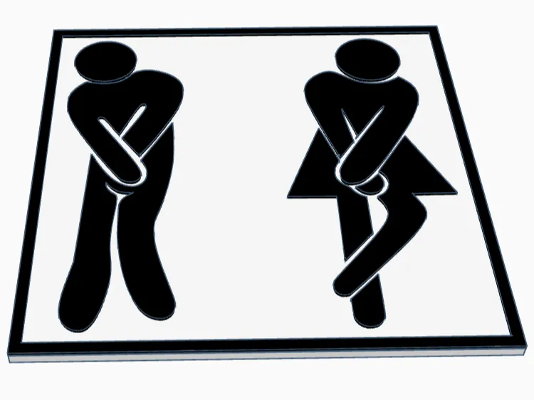 Toilet sign