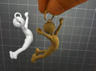 排球扣球钥匙链 Volleyball spiking keychain