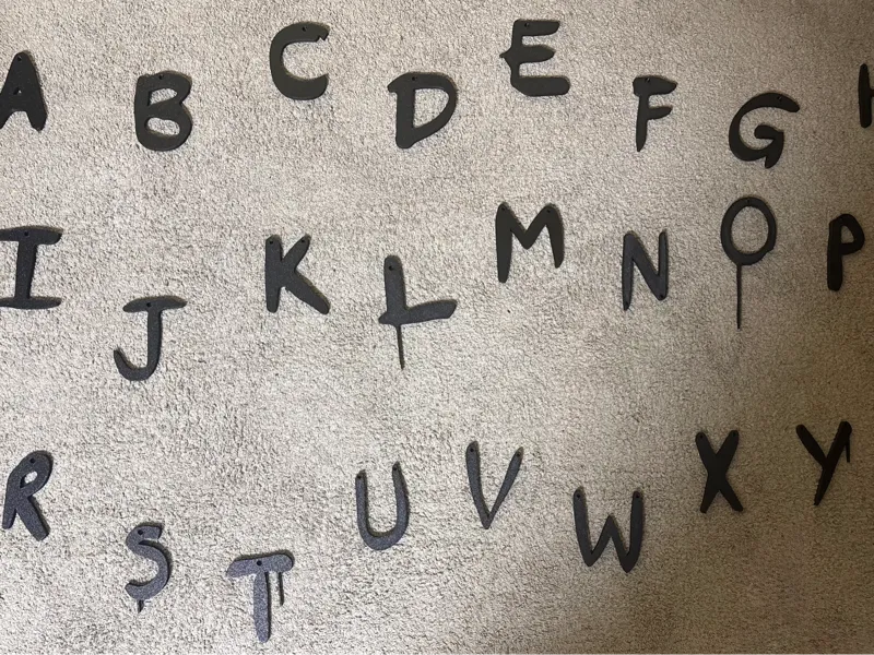 Stranger Things Style Alphabet – Modified Version