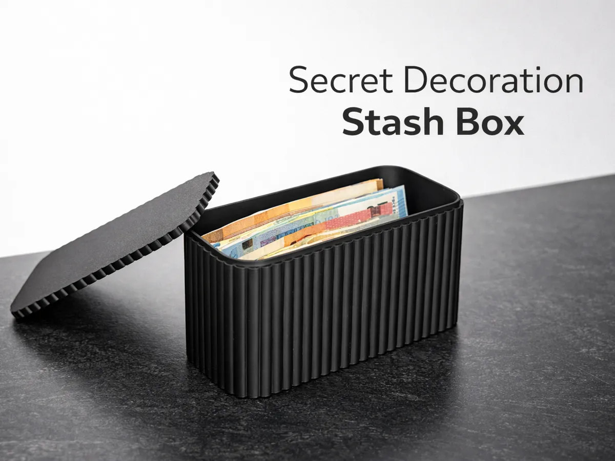 Transparent Stashes Secret Decoration Stash Box –Ribbed Hidden Storage - Free 3D Print ...