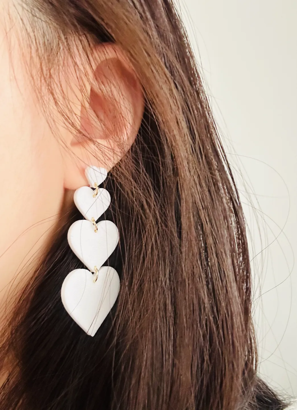 Heart-Shaped Drop Earrings view 2