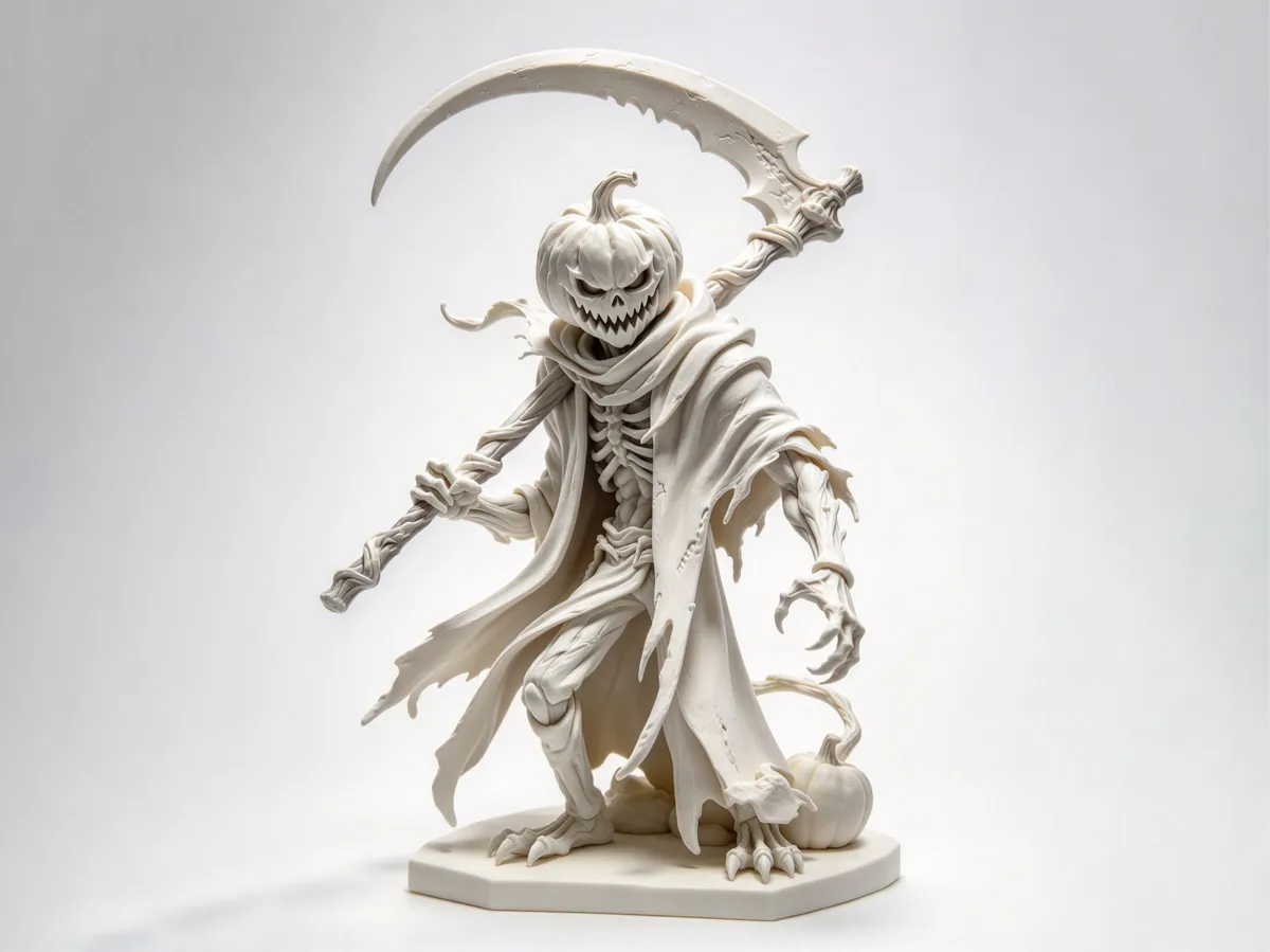 Dark Halloween Pumpkin Reaper - Free 3D Print Model - MakerWorld