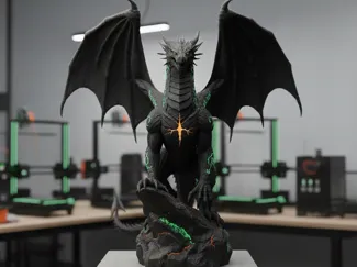 Obsidian Guardia Dragon