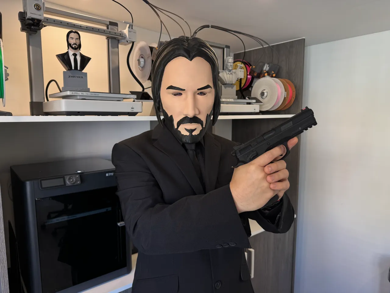 John Wick (Fan Art) Cosplay Mask view 3