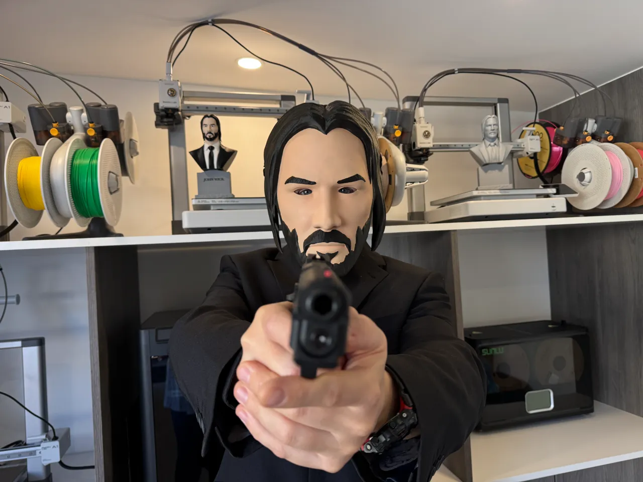 John Wick (Fan Art) Cosplay Mask view 2