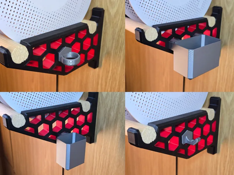 Filament spool shelf accessoriers