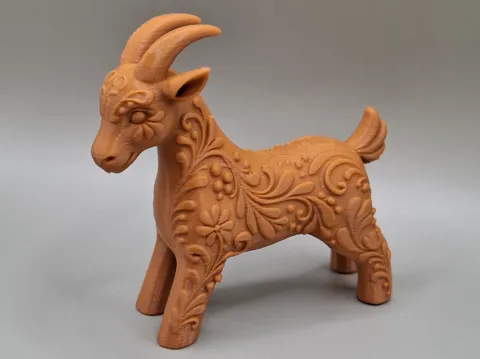 Figura decorativa: Decorative Goat Figurine — referencia de MakerWorld