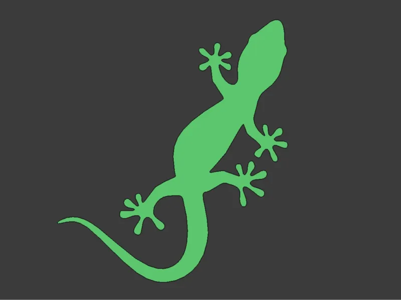Gecko Wall Art – Flat Decorative Lizard
