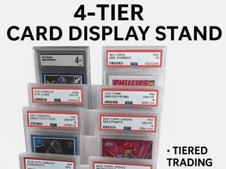 4-Tier Trading Card Display Stand – PSA, BGS, SGC
