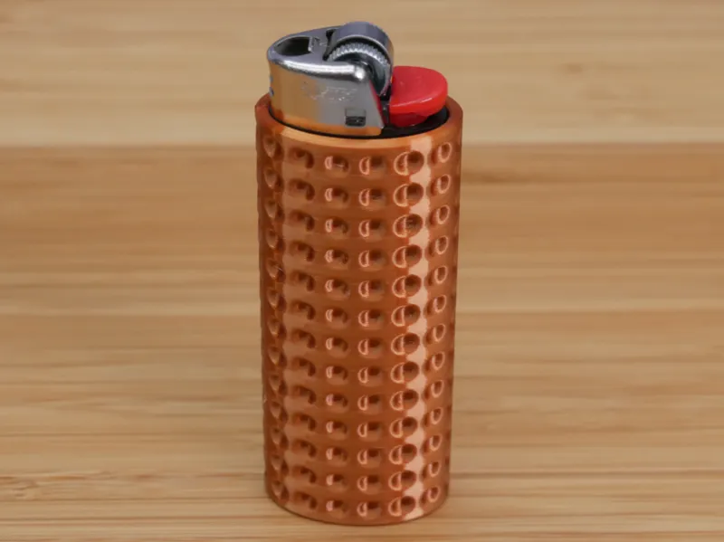 Dimpled Texture Grip Click Bic Lighter Sleeve