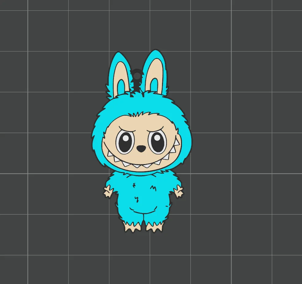 Labub Key Blue Labub Keychain by Devirson98 MakerWorld: Download Free 3D Models