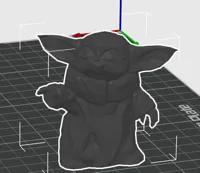 Low-poly Grogu