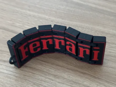 Flexi articulated Ferrari keychain