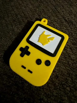 Gameboy Yellow Pikachu Keychain