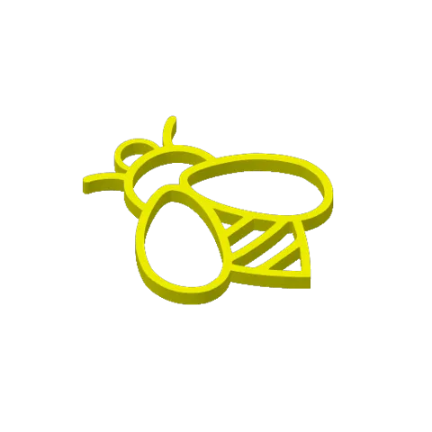 bee earring view 3