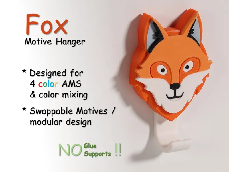 Fox Motive Hanger / Kids Cloth Hanger
