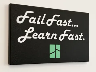 Fail Fast Learn Fast Wall or Desk Art Picture