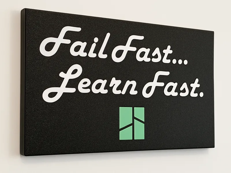 Fail Fast Learn Fast Wall or Desk Art Picture