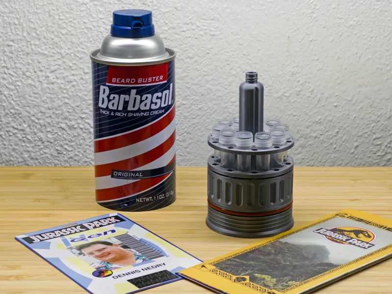 Jurassic Park Barbasol Cyro Can Prop Replica