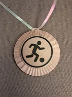 Football medal - 2 colours loop