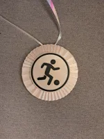 Football medal - 2 colours hole
