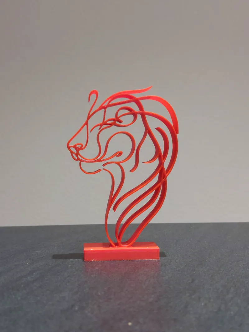 One Line Art - Lion Head