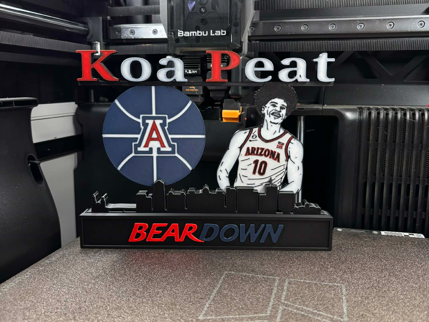 NCAA - Arizona Wildcats Koa Peat display