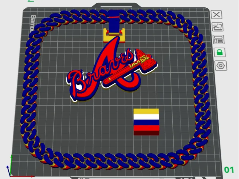 Braves - Cuban Chain with Pendent