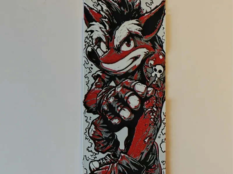 Crash Bandicoot bookmark.