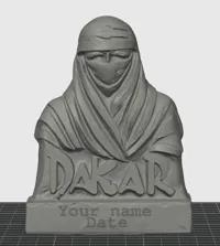 Dakar Rally–style trophy With Your name and date
